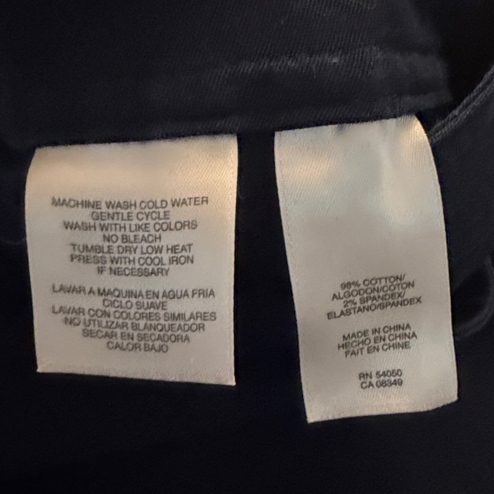Jones New York Women’s Dark Navy Straight-Leg Cropped Classic Pants, size 10 - Picture 3 of 6